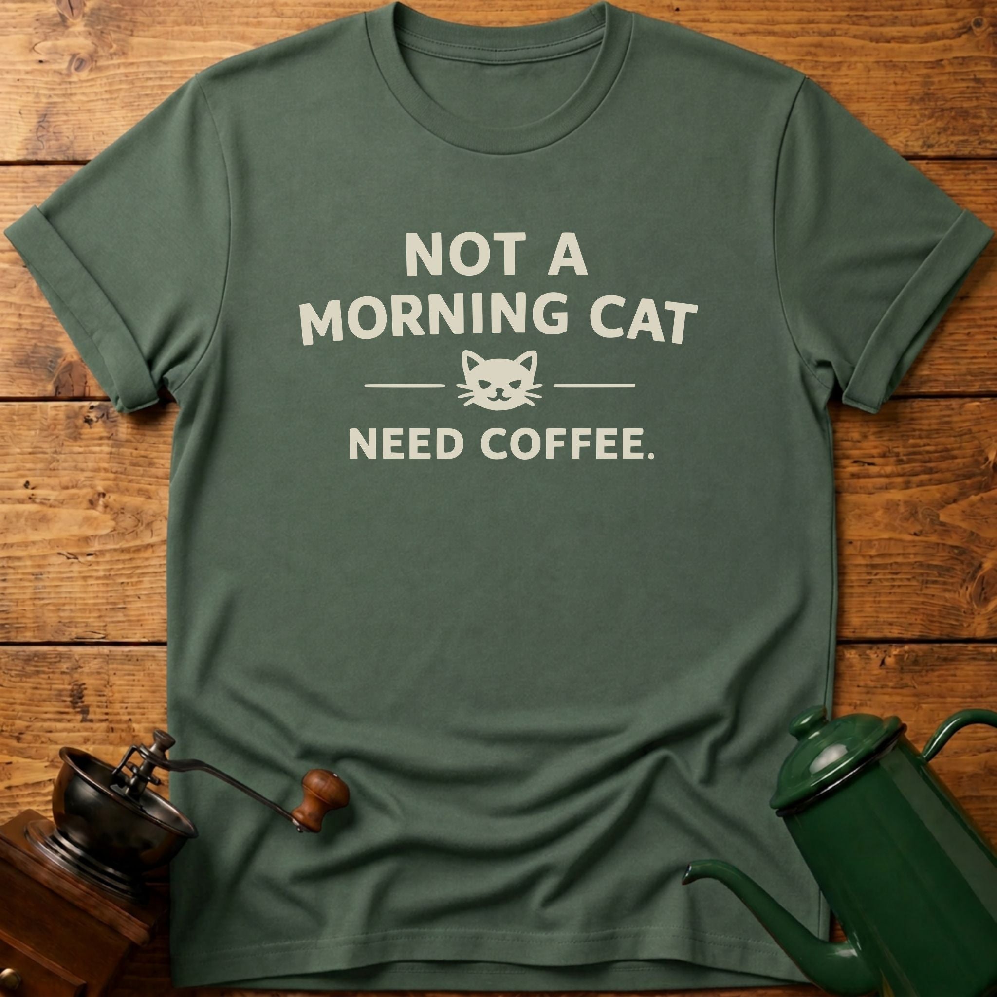 Not a Morning Cat Need Coffee T-Shirt
