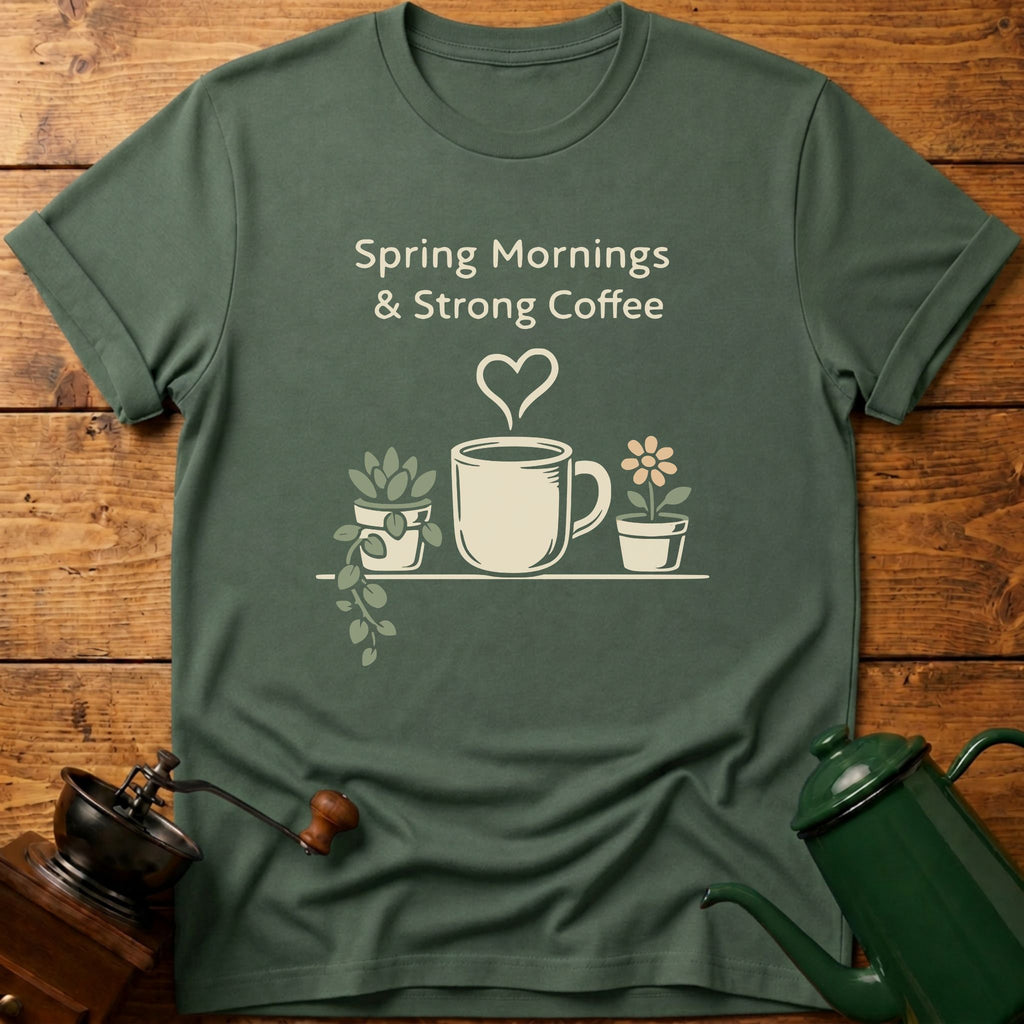 Spring Mornings & Strong Coffee T-Shirt