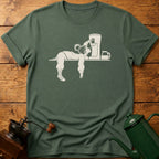 Sleeping Woman Drinking Coffee T-Shirt