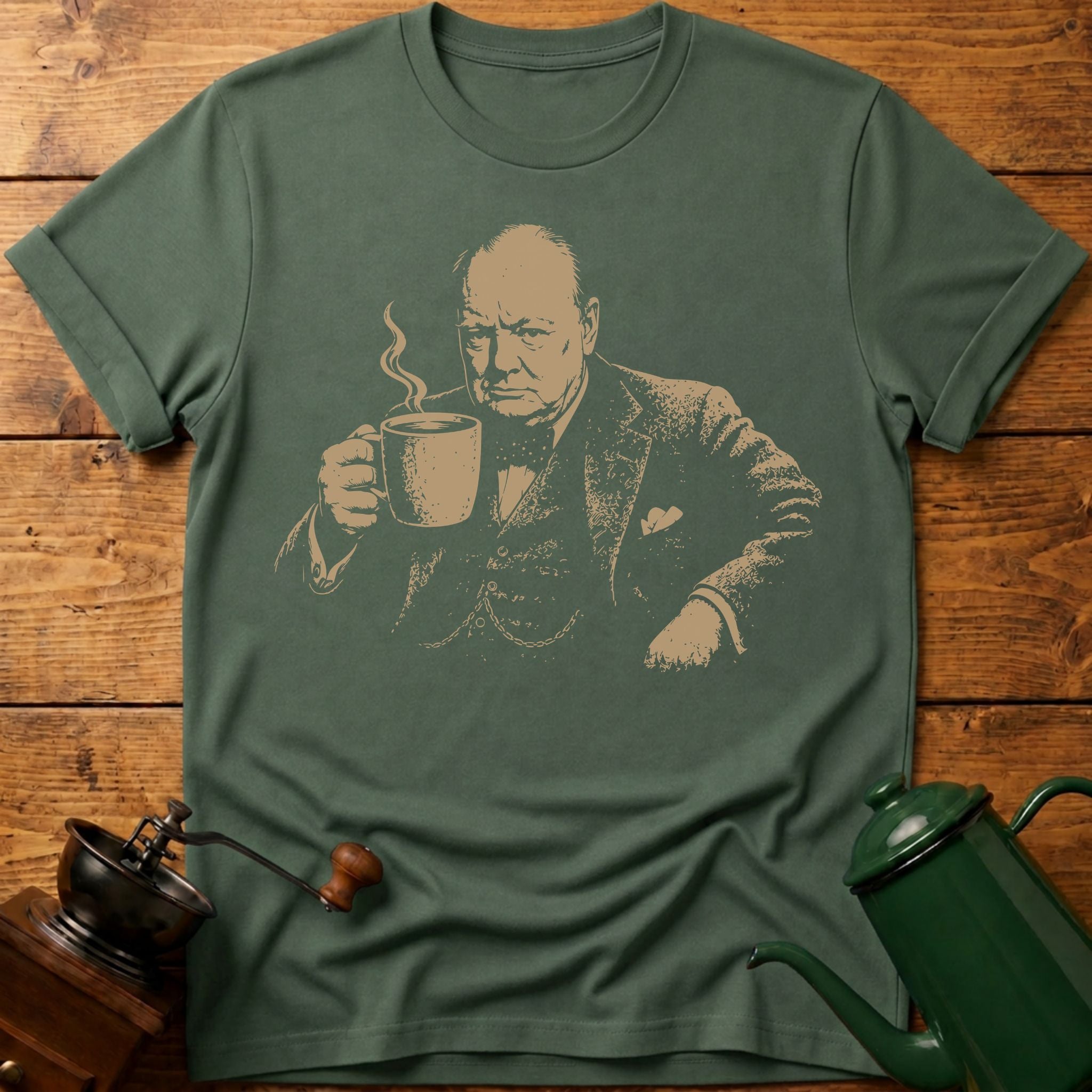 Churchill Coffee T-Shirt