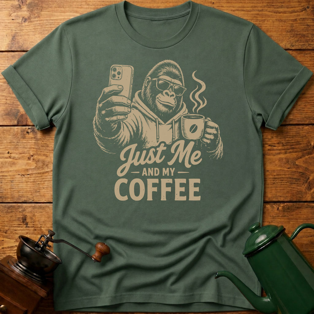Bigfoot Just Me and My Coffee T-Shirt
