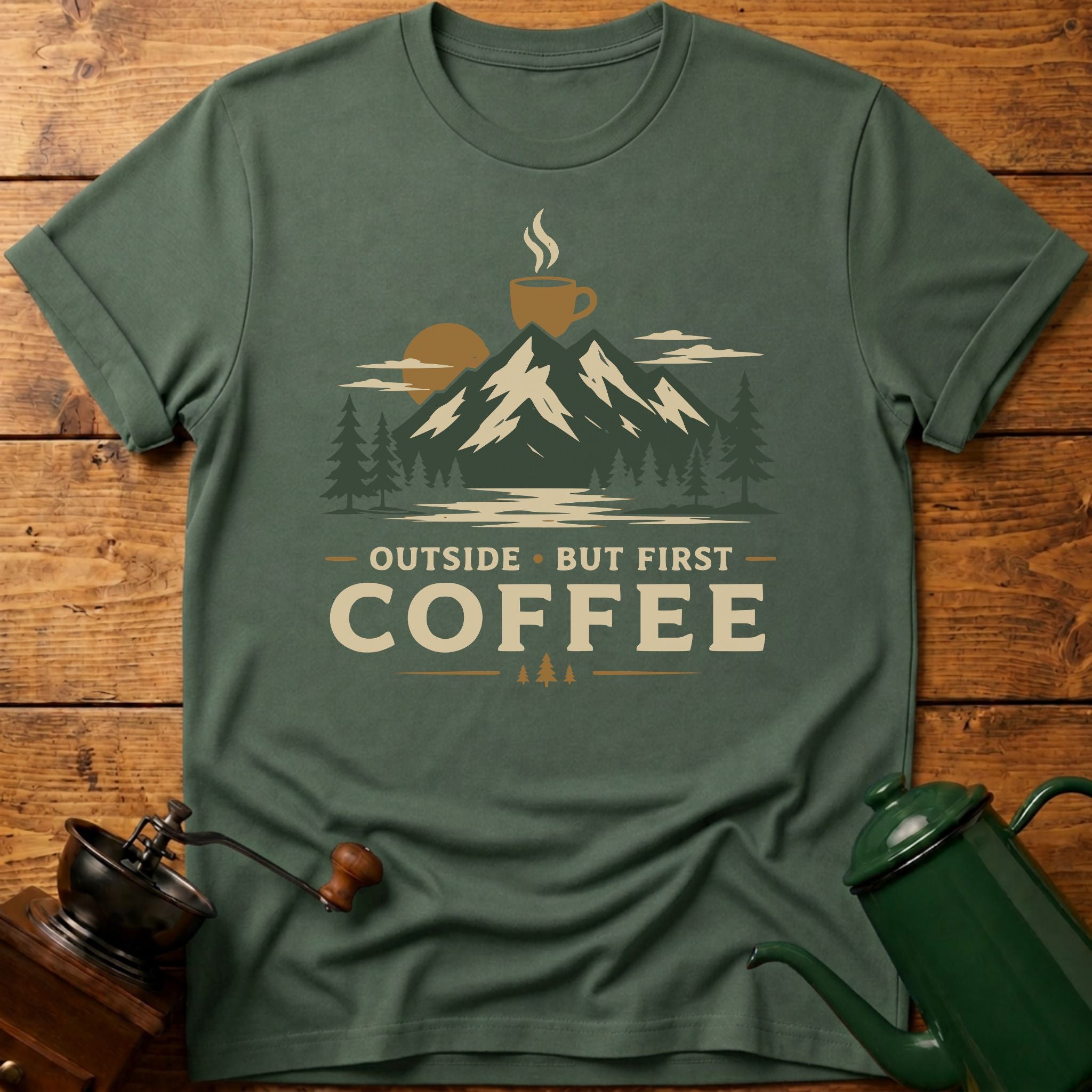 Outside But First Coffee T-Shirt