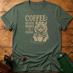 Coffee Murder Cat T-Shirt
