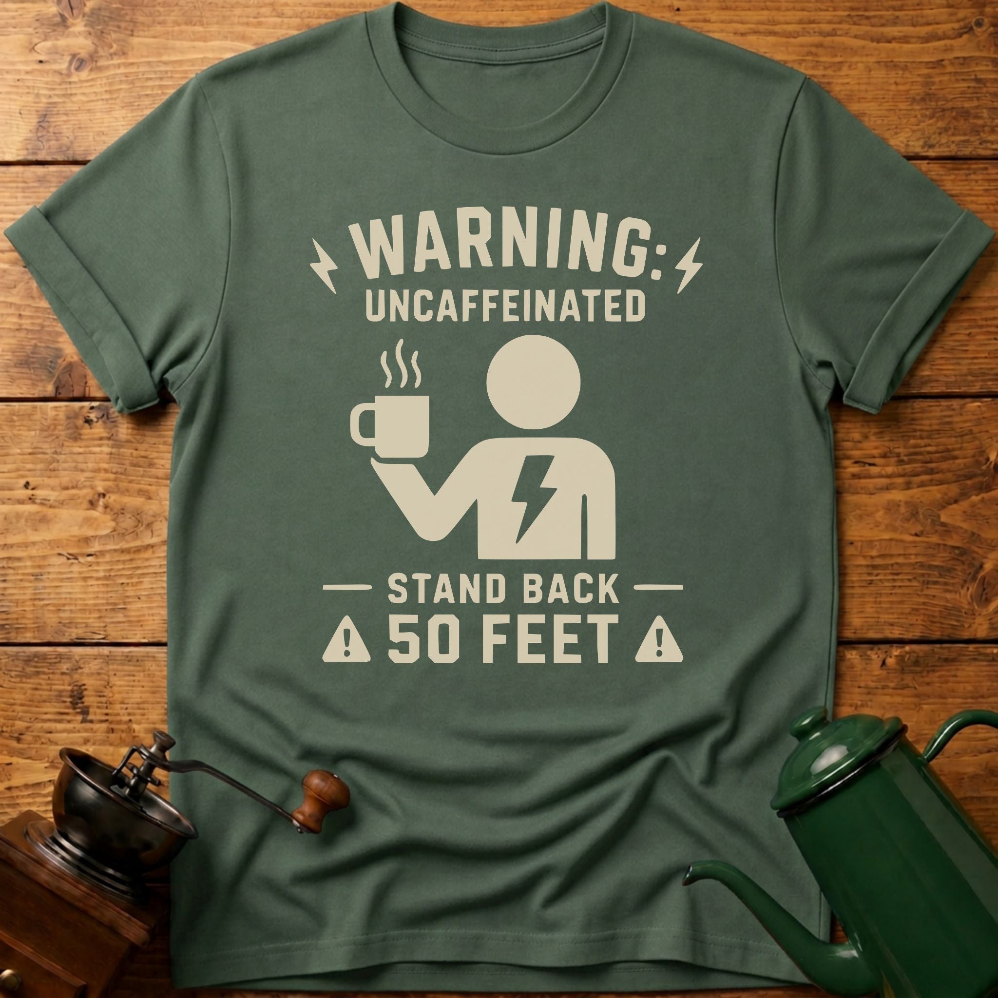 Warning: Uncaffeinated Stand Back 50 Feet T-Shirt