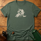 Calm Crocodile Drinking Coffee T-Shirt