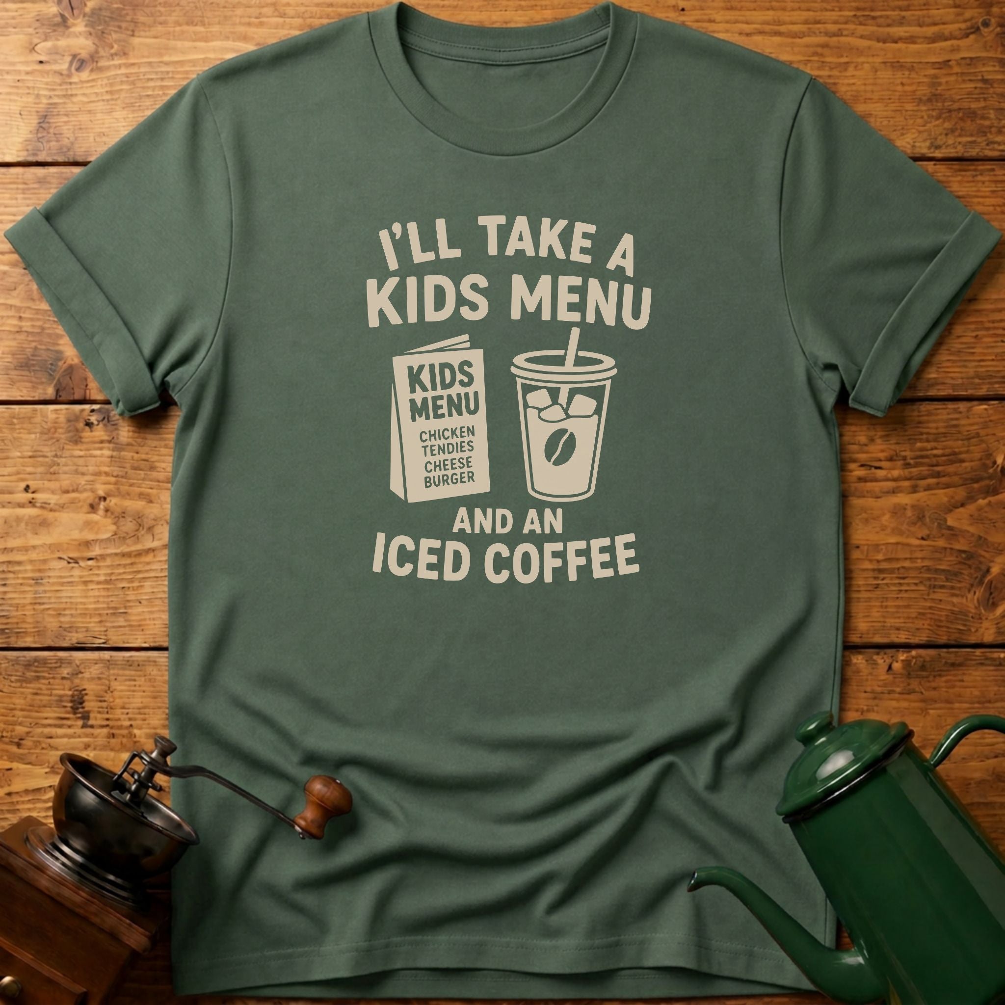 Kids Menu & Iced Coffee T-Shirt