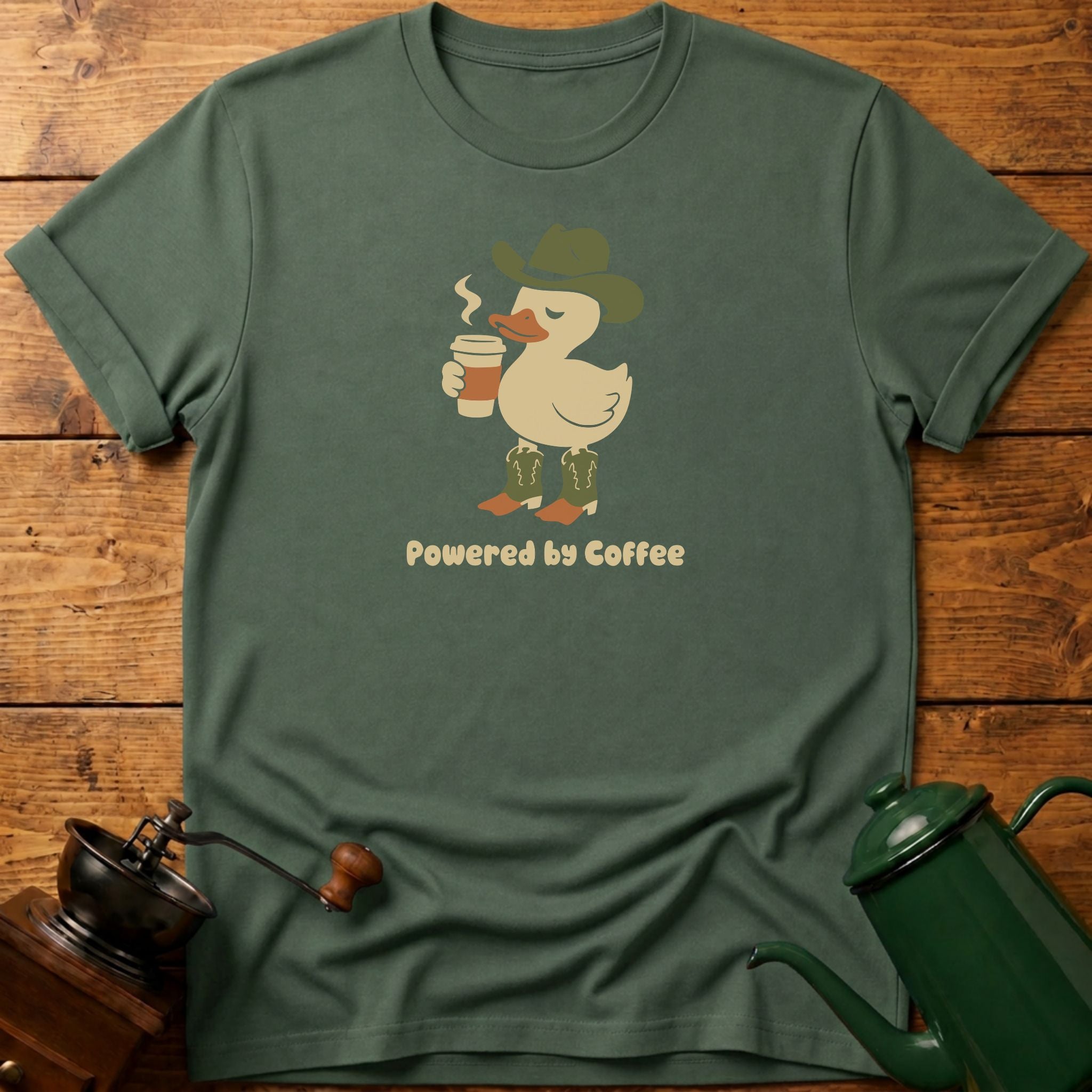 Powered By Coffee Duck T-Shirt