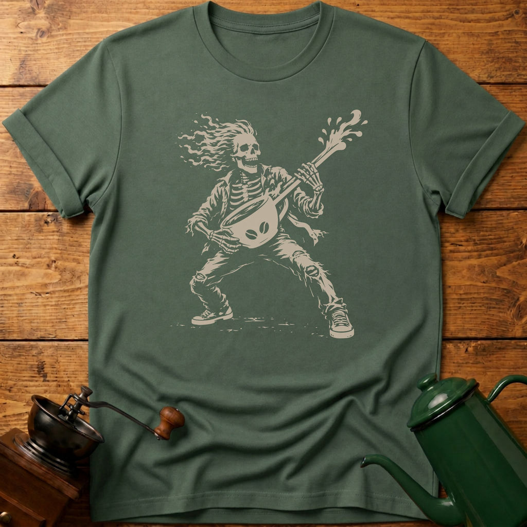 Coffee Skull Guitar T-Shirt