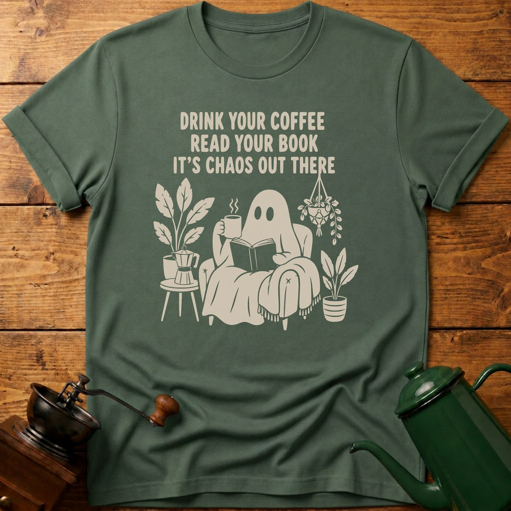Coffee Read Book T-Shirt
