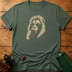 Lion Drinking Coffee T-Shirt