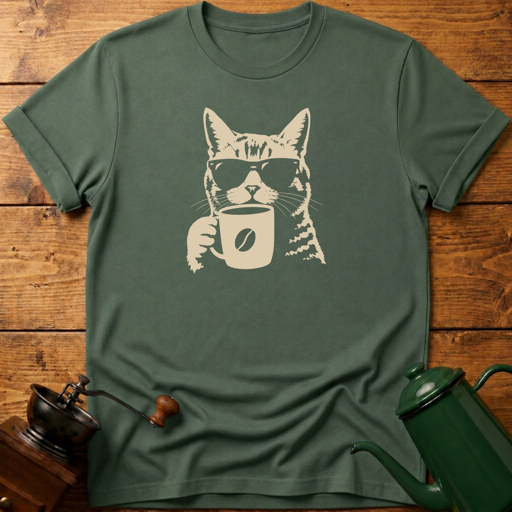 Coffee Mug Cat T-Shirt
