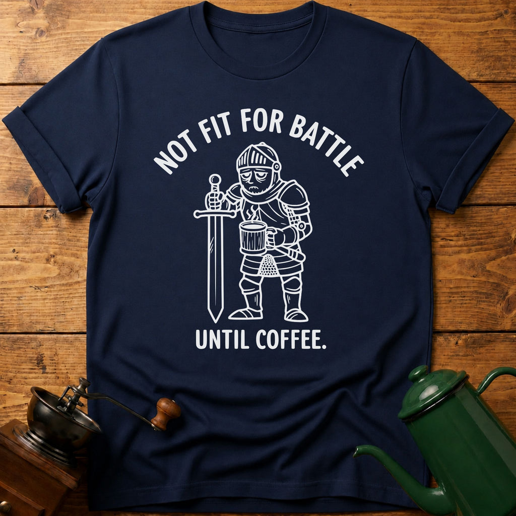 Not Fit For Battle Until Coffee T-Shirt