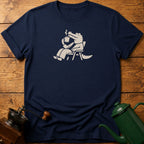 Calm Crocodile Drinking Coffee T-Shirt