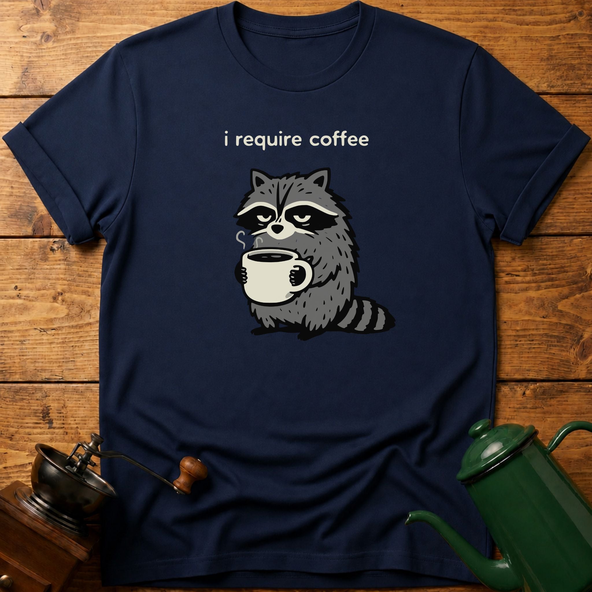i require coffee raccoon T-Shirt