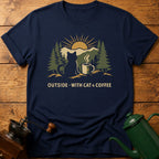 Outside With Cat & Coffee T-Shirt