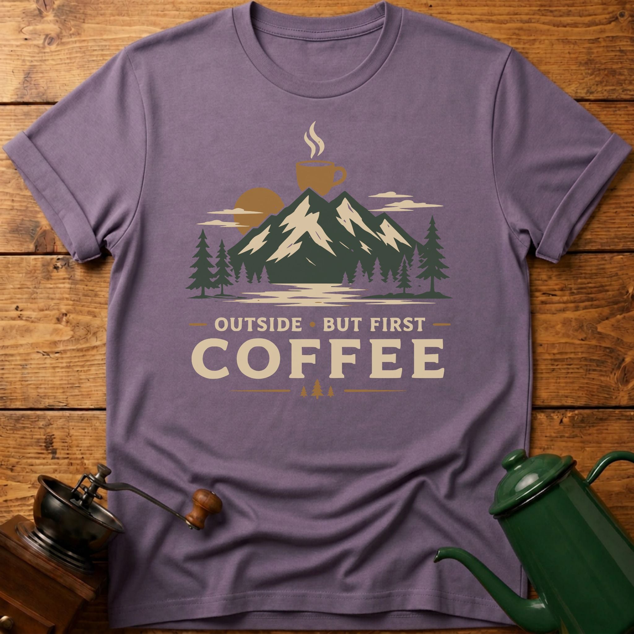 Outside But First Coffee T-Shirt