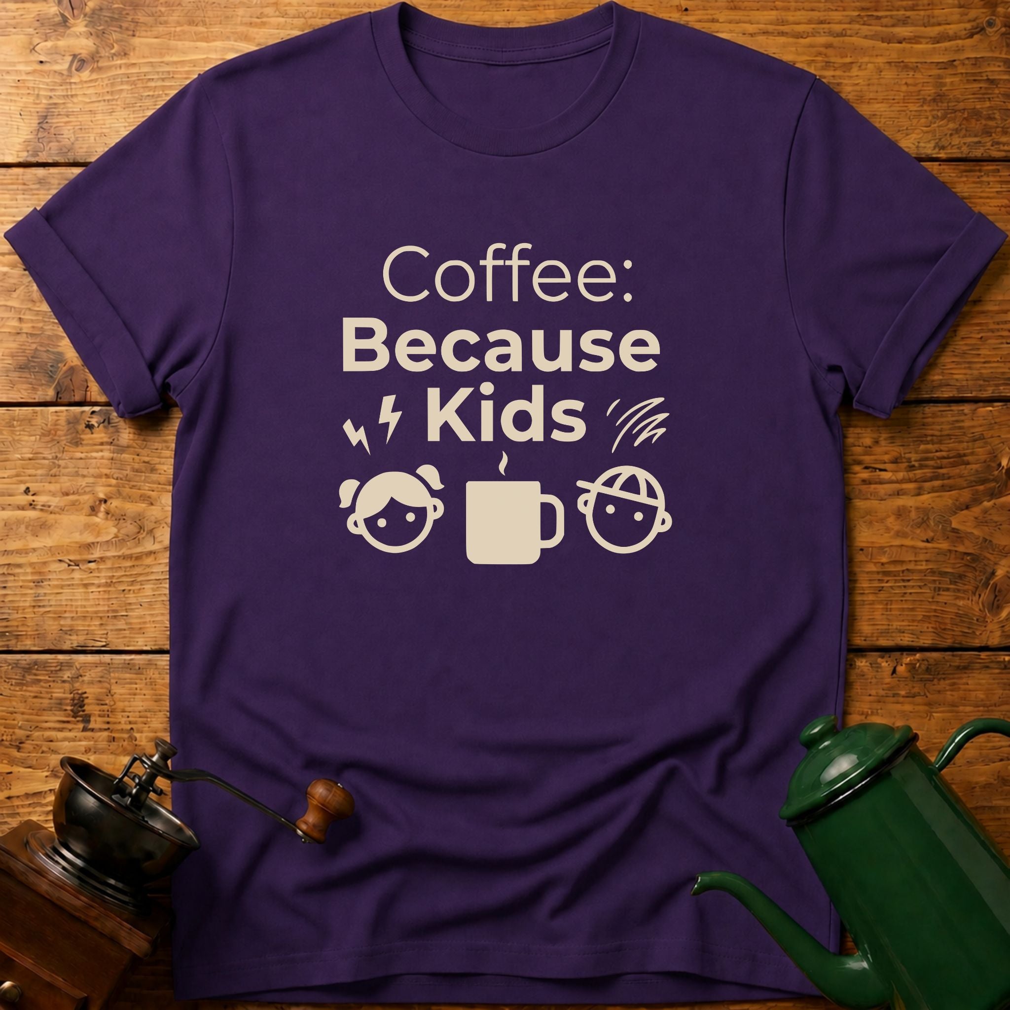 Coffee Because Kids T-Shirt