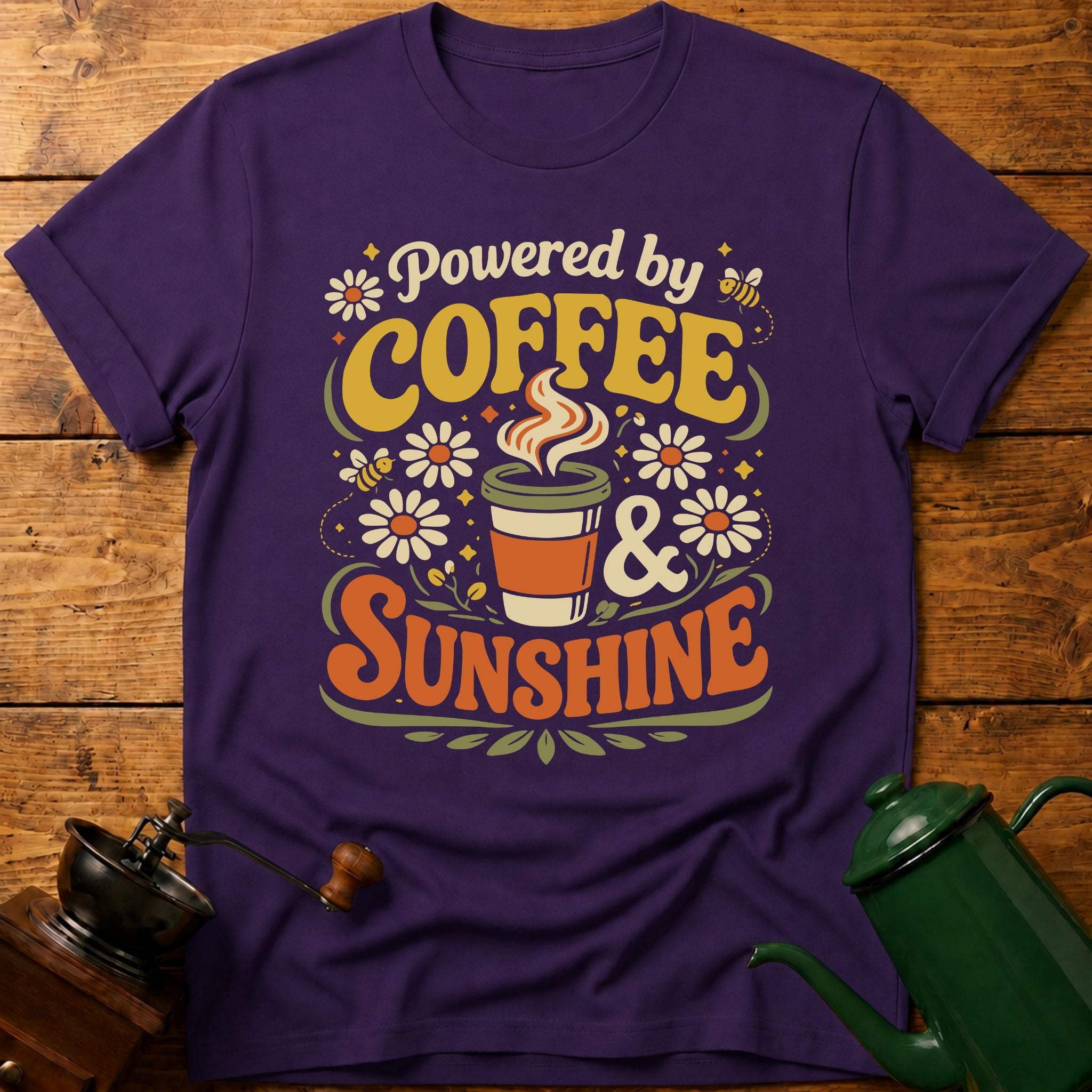 Powered By Coffee & Sunshine Spring T-Shirt