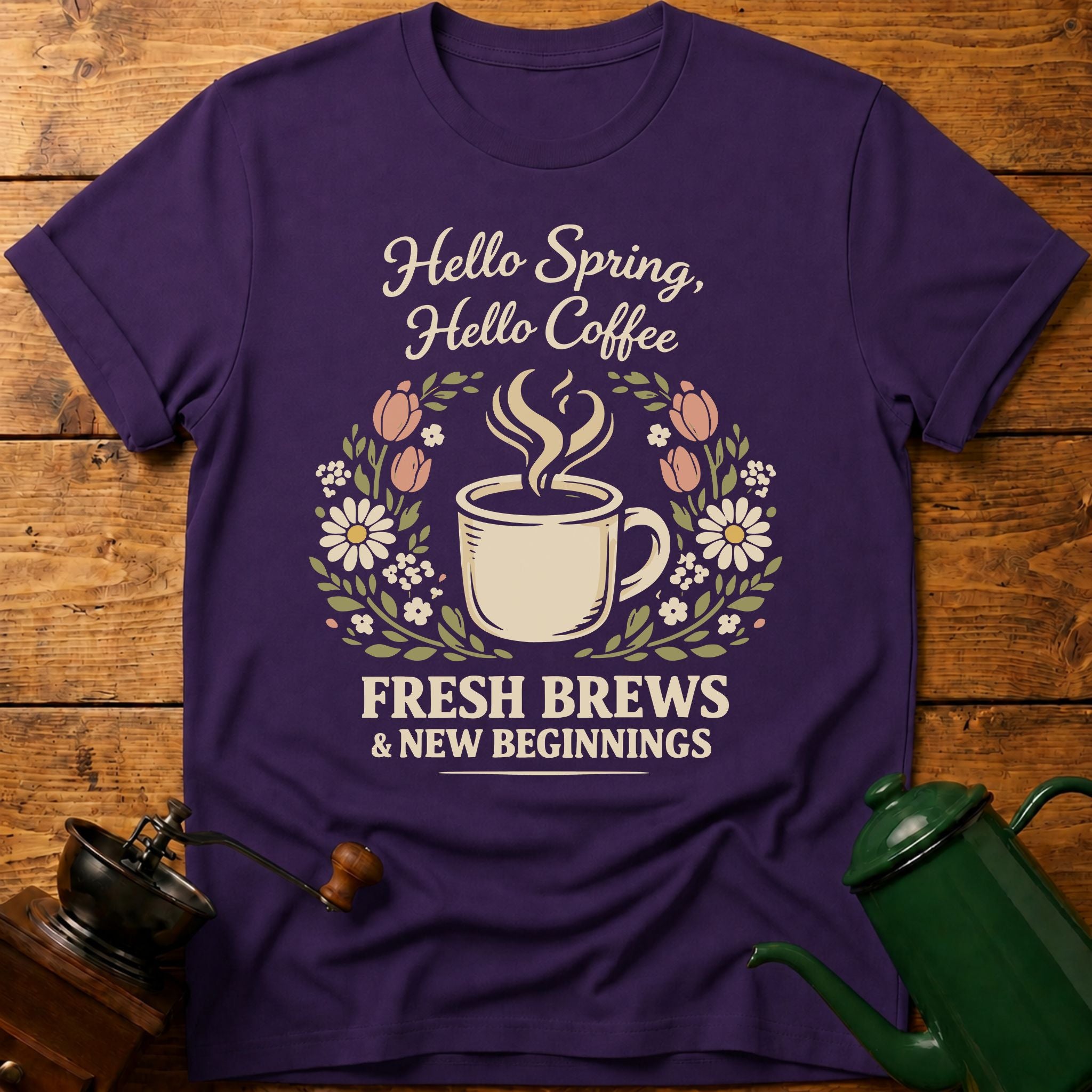 Hello Spring Hello Coffee T-Shirt