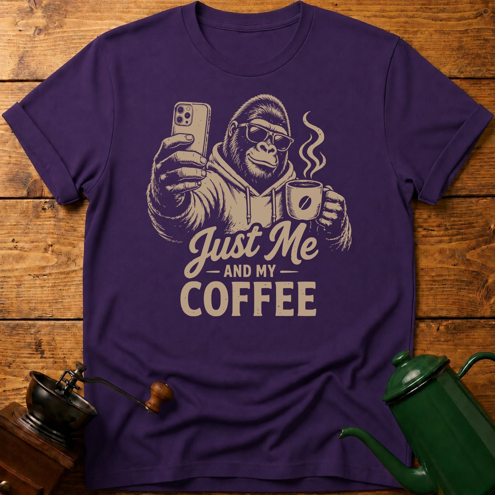 Bigfoot Just Me and My Coffee T-Shirt