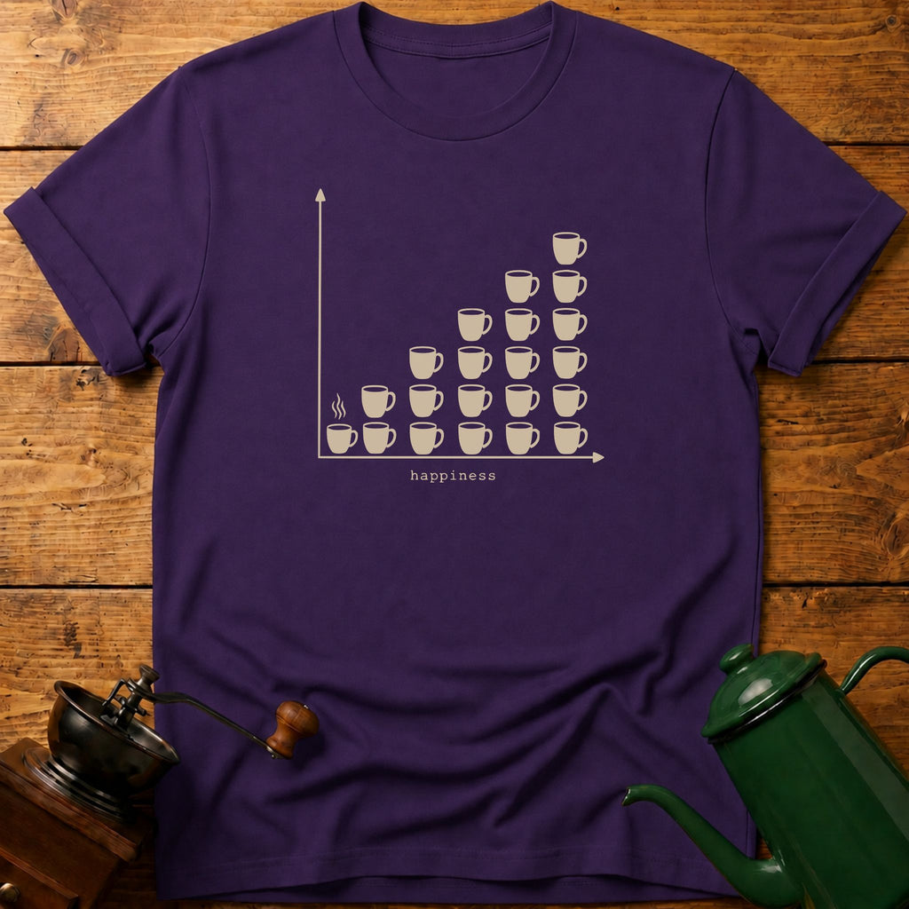 Happiness Coffee Graph T-Shirt