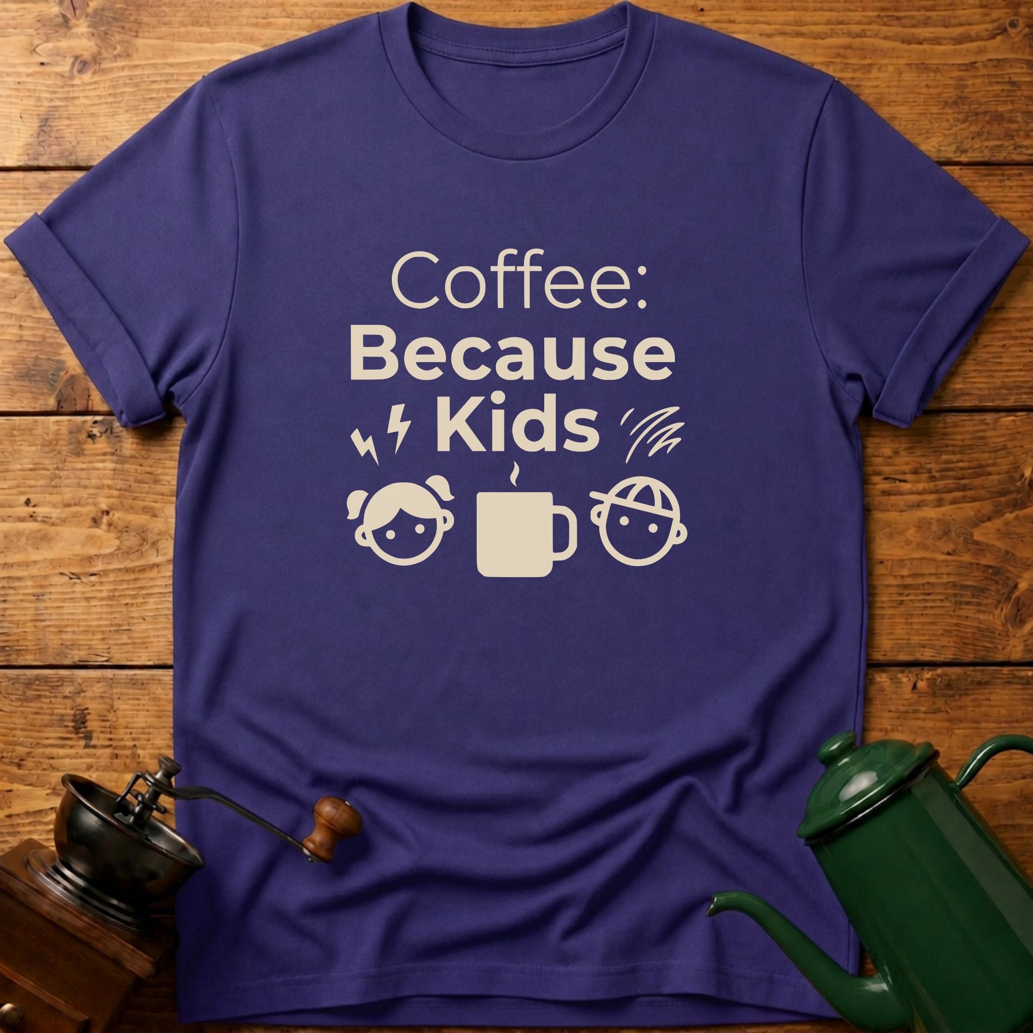 Coffee Because Kids T-Shirt