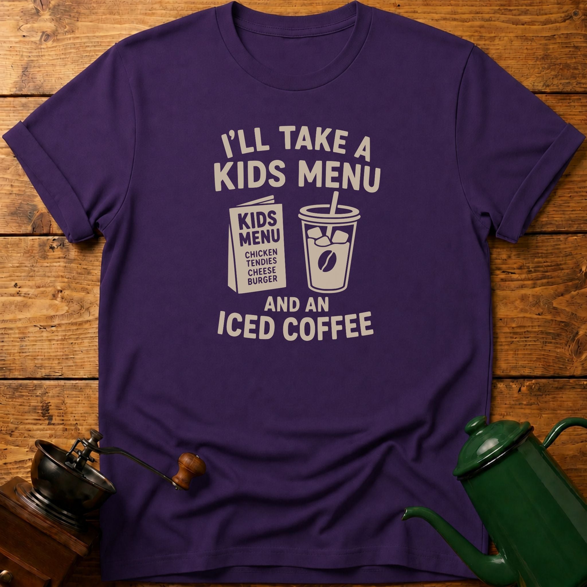 Kids Menu & Iced Coffee T-Shirt