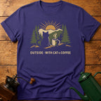 Outside With Cat & Coffee T-Shirt