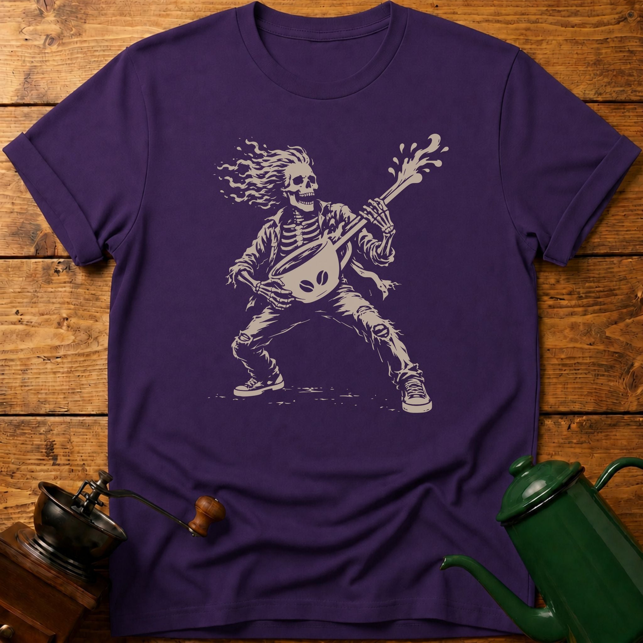 Coffee Skull Guitar T-Shirt
