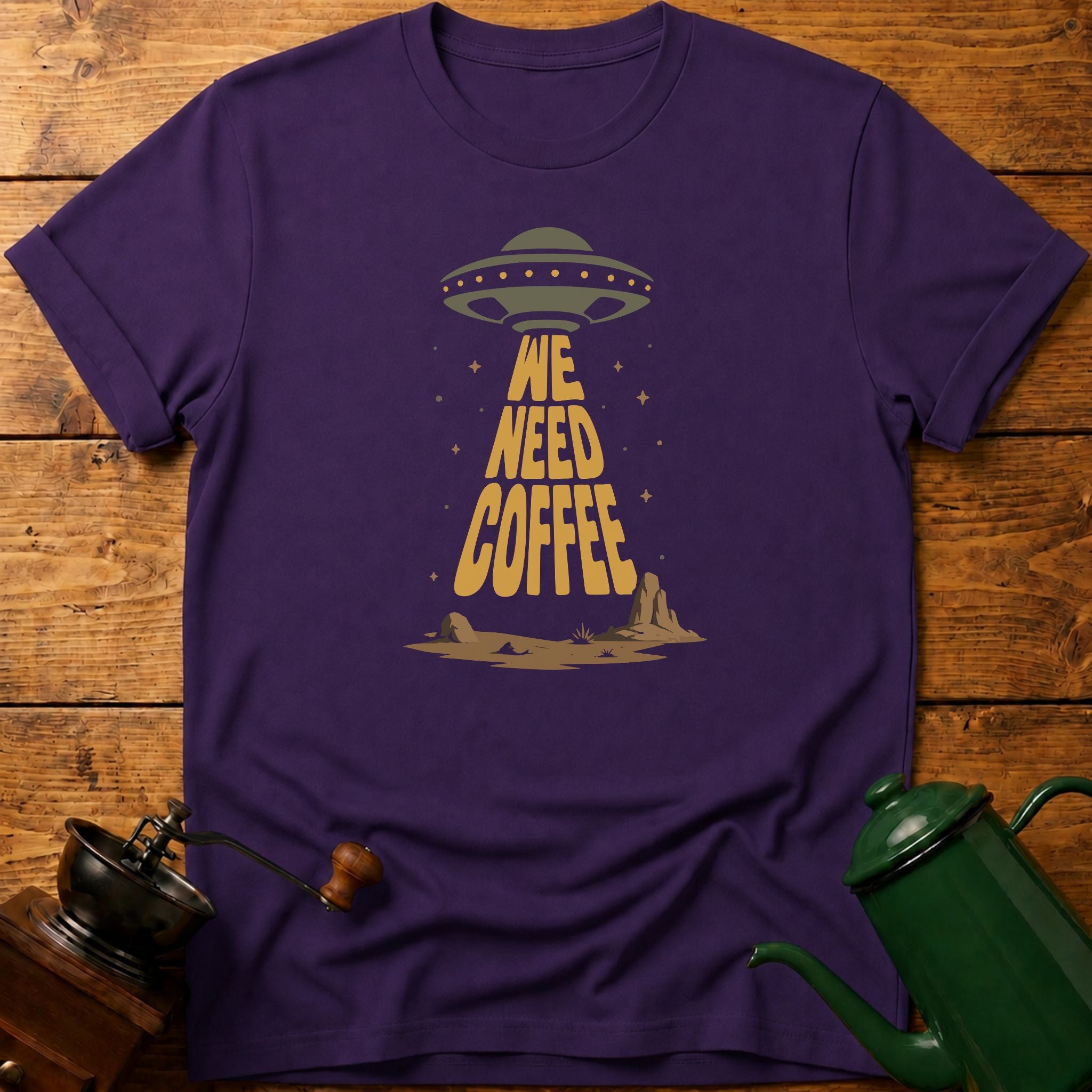 We Need Coffee Aliens T-Shirt