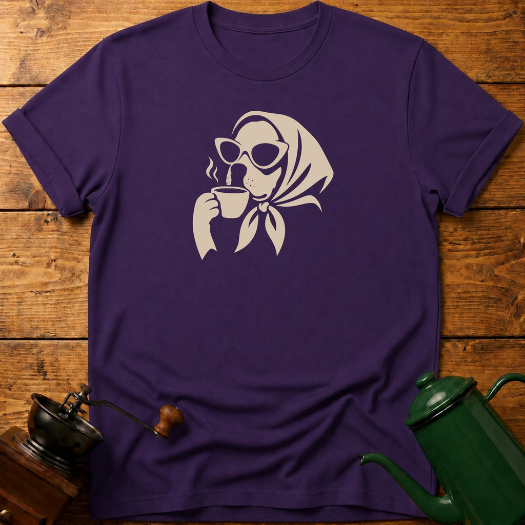 Dog Drinking Coffee T-Shirt