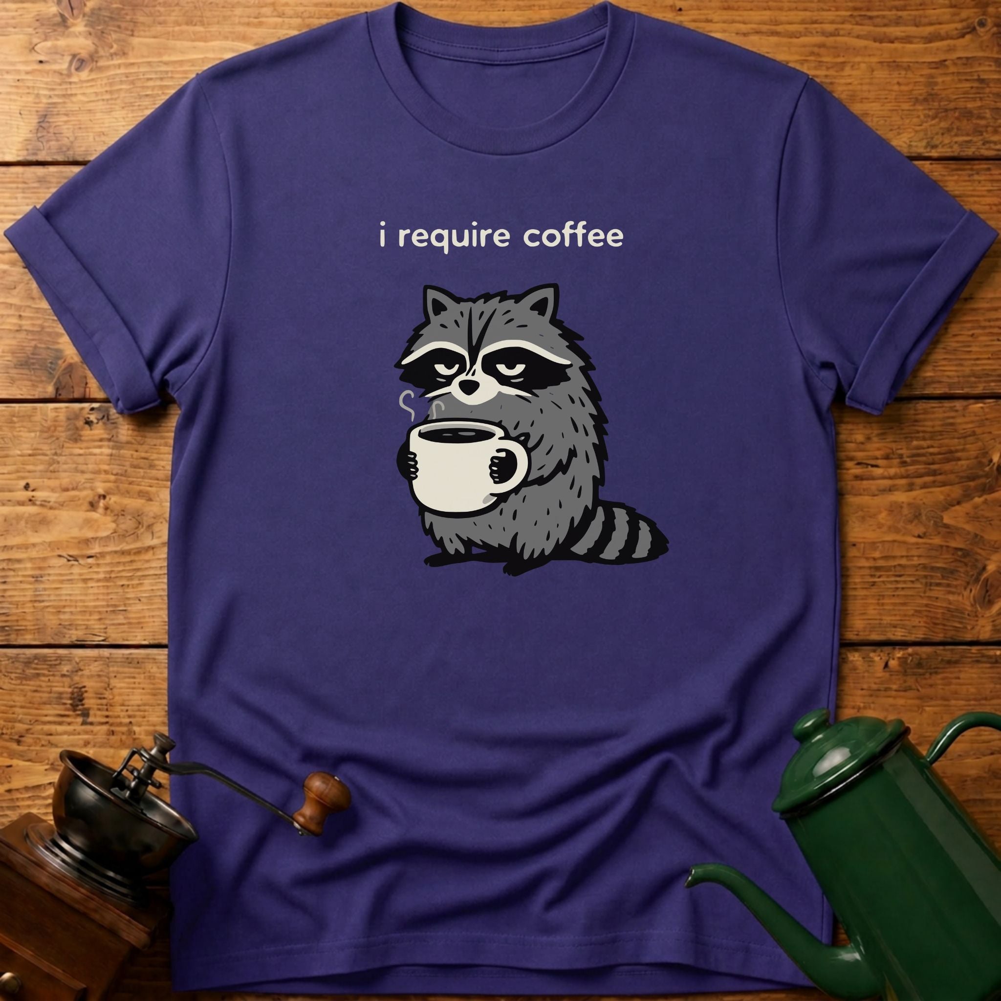 i require coffee raccoon T-Shirt