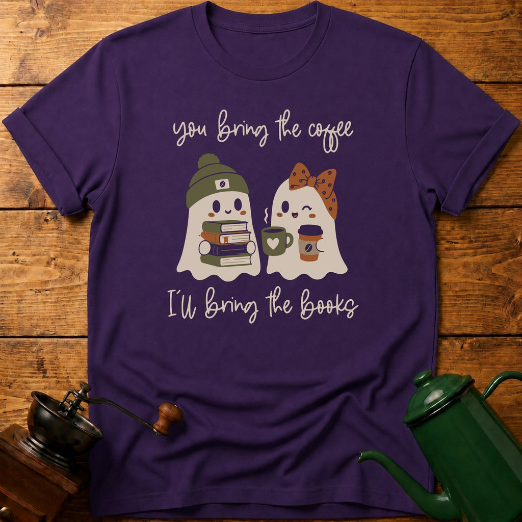 Bring Coffee & Books Boo T-Shirt