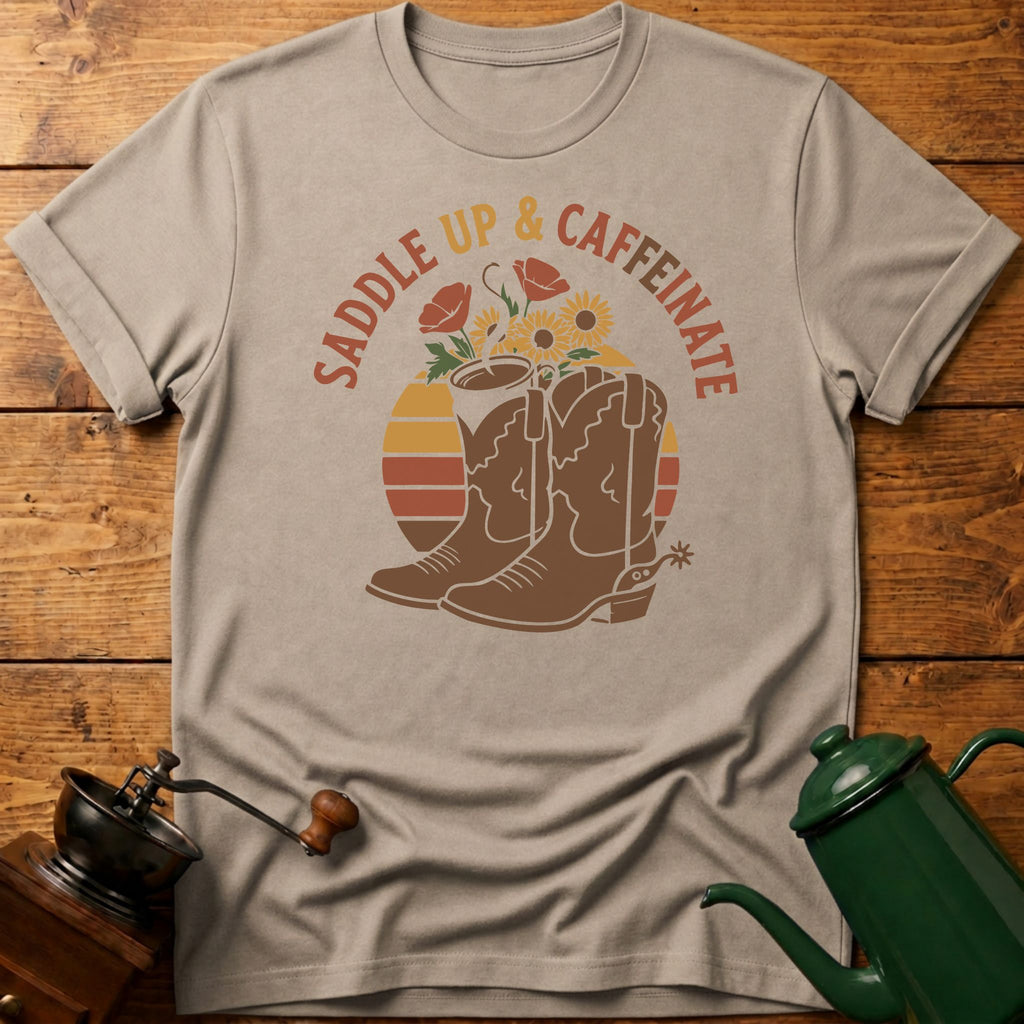 Saddle Up and Caffeinate T-Shirt