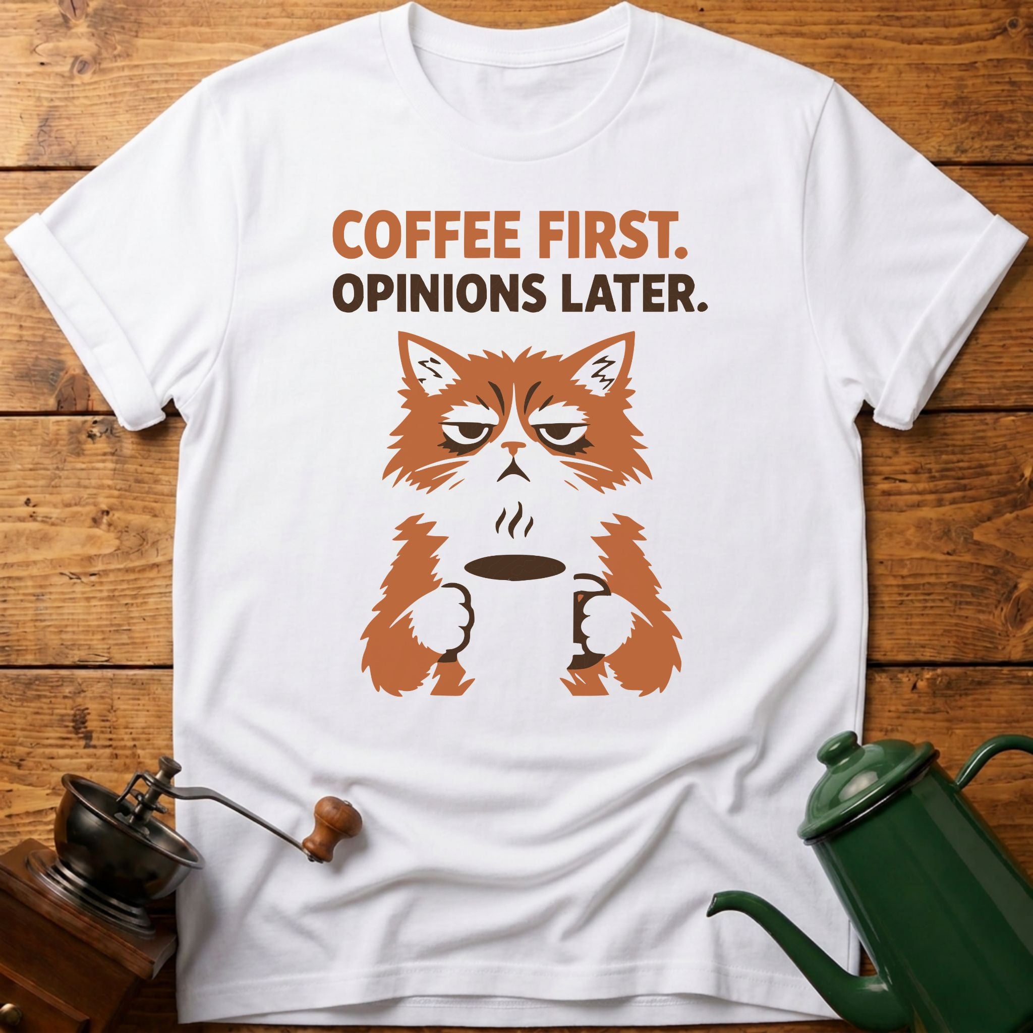 Coffee First Opinions Later T-Shirt