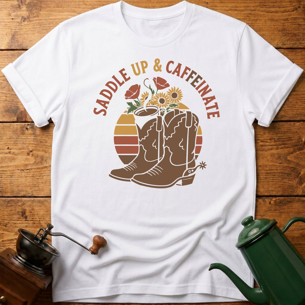 Saddle Up and Caffeinate T-Shirt